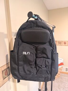 lululemon black pack to reality backpack Everywhere 22L Tech Canvas and water bottle or shake. Lululemon athletica Everywhere Backpack Nano